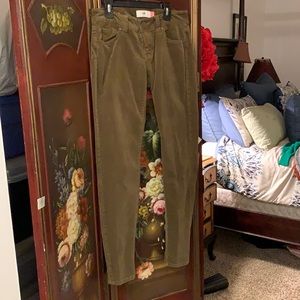 Cabi Corduroy olive jeans